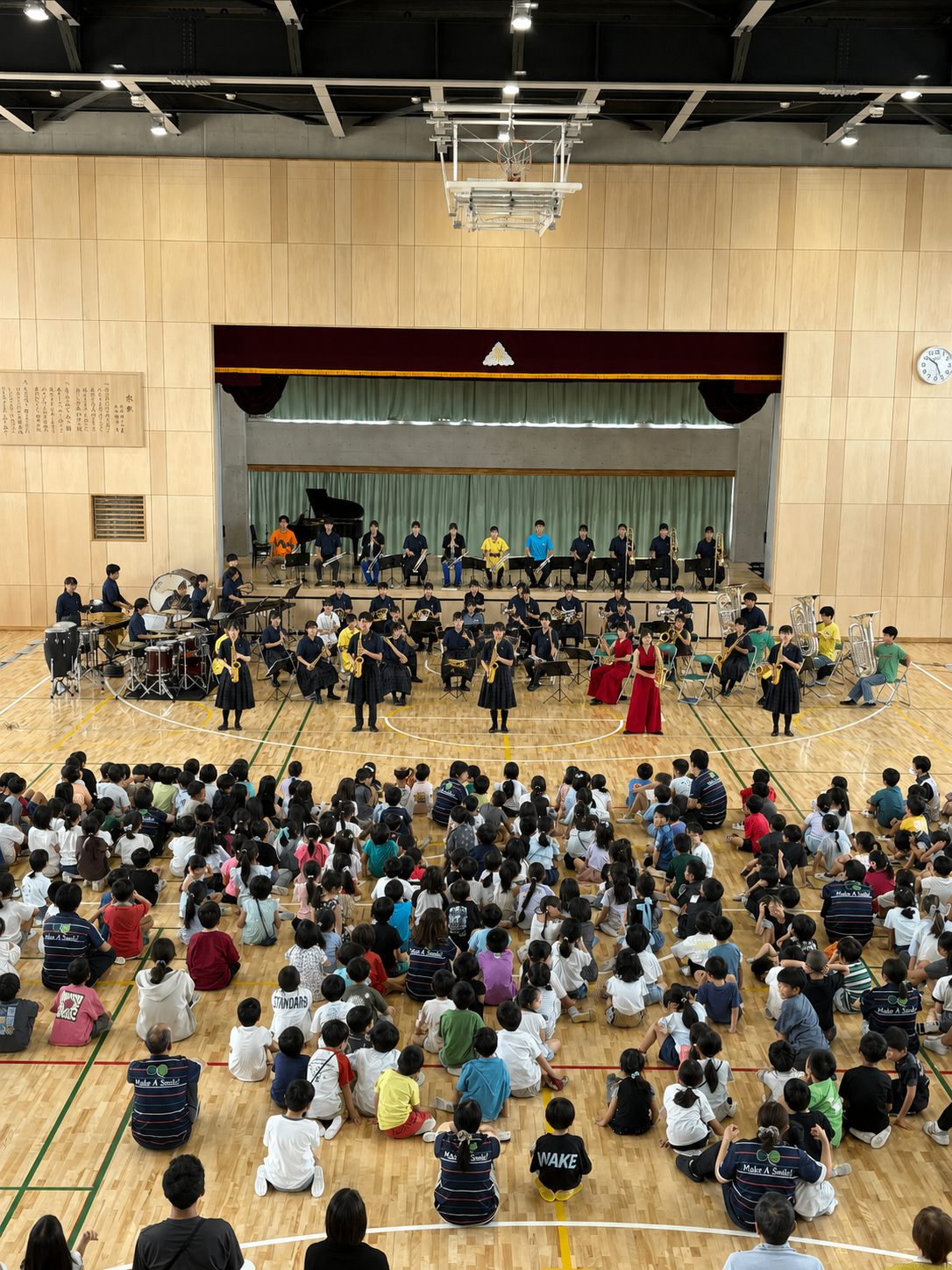 【吹奏楽部・地域交流】田中北小学校の学童保育で演奏会を行いました！